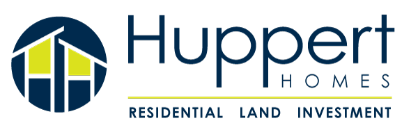 Huppert Homes Logo including the words Residential, Land and Investment